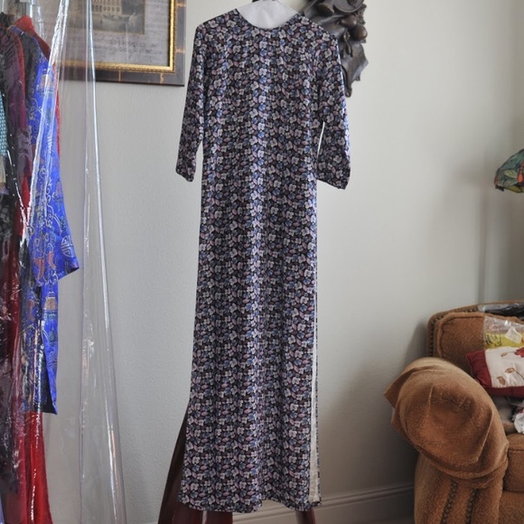 Dresses & Skirts - Blue and purple floral ao dai